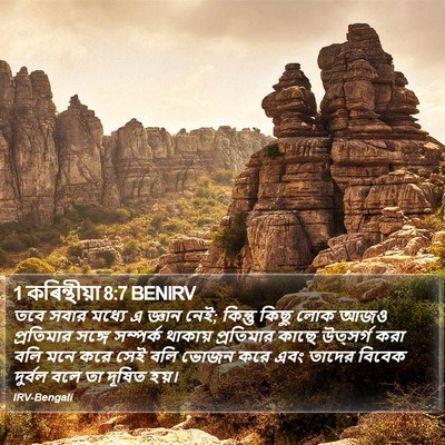 1 কৰিন্থীয়া 8:7 BENIRV Bible Verse Image