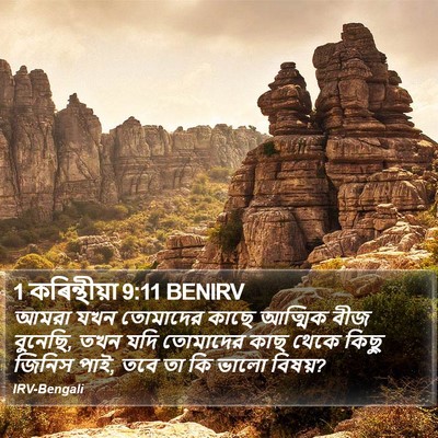 1 কৰিন্থীয়া 9:11 BENIRV Bible Verse Image