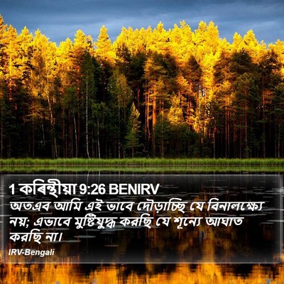 1 কৰিন্থীয়া 9:26 BENIRV Bible Verse Image