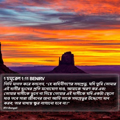 1 চমূৱেল 1:11 BENIRV Bible Verse Image
