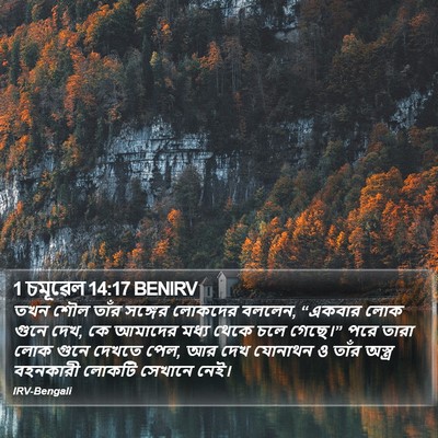 1 চমূৱেল 14:17 BENIRV Bible Verse Image