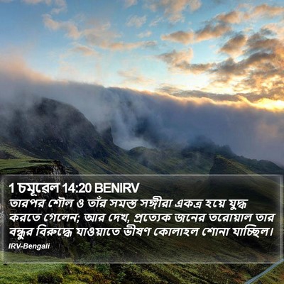 1 চমূৱেল 14:20 BENIRV Bible Verse Image