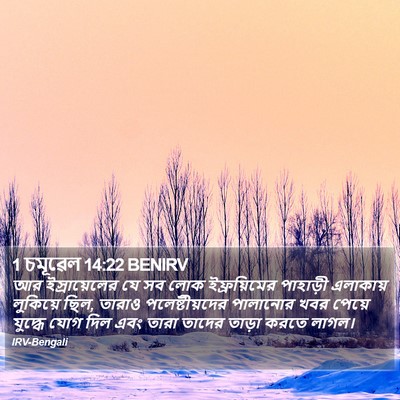 1 চমূৱেল 14:22 BENIRV Bible Verse Image