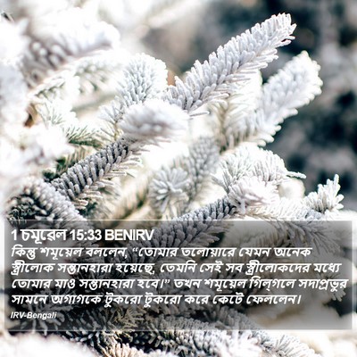 1 চমূৱেল 15:33 BENIRV Bible Verse Image