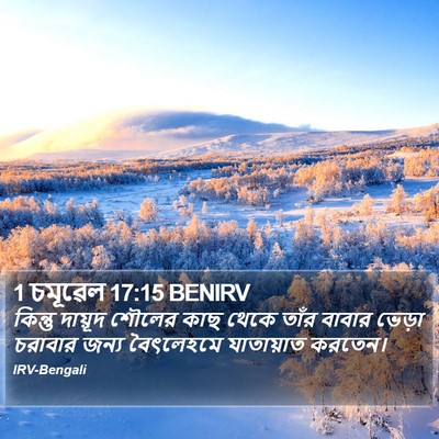 1 চমূৱেল 17:15 BENIRV Bible Verse Image