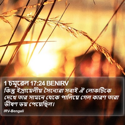 1 চমূৱেল 17:24 BENIRV Bible Verse Image