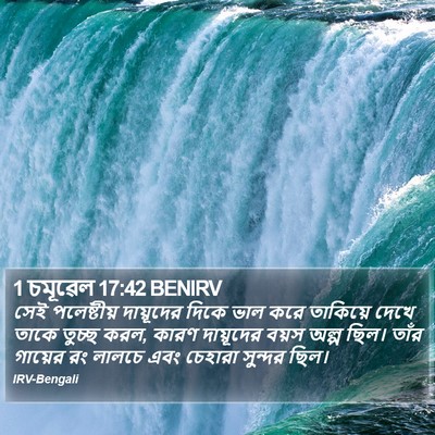 1 চমূৱেল 17:42 BENIRV Bible Verse Image