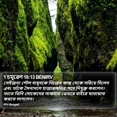 1 চমূৱেল 18:13 BENIRV Bible Verse Image