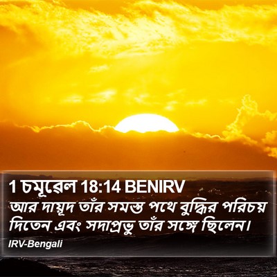 1 চমূৱেল 18:14 BENIRV Bible Verse Image