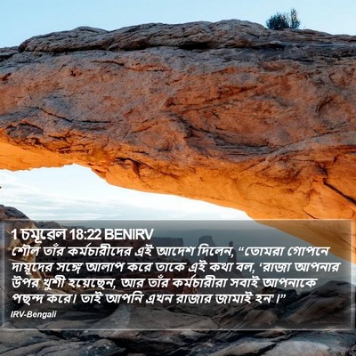 1 চমূৱেল 18:22 BENIRV Bible Verse Image