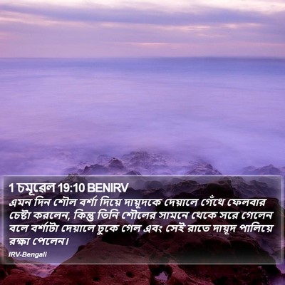 1 চমূৱেল 19:10 BENIRV Bible Verse Image