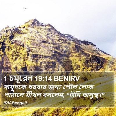 1 চমূৱেল 19:14 BENIRV Bible Verse Image