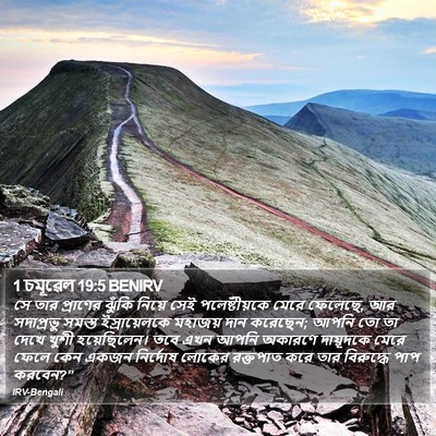 1 চমূৱেল 19:5 BENIRV Bible Verse Image