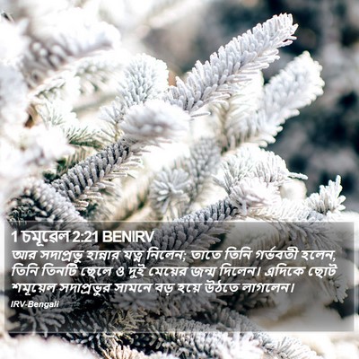 1 চমূৱেল 2:21 BENIRV Bible Verse Image