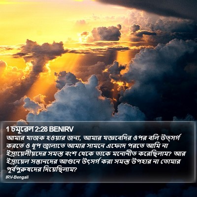 1 চমূৱেল 2:28 BENIRV Bible Verse Image