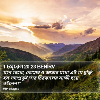 1 চমূৱেল 20:23 BENIRV Bible Verse Image