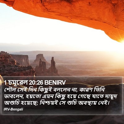 1 চমূৱেল 20:26 BENIRV Bible Verse Image