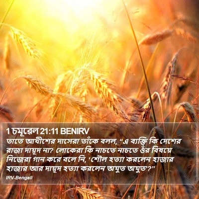 1 চমূৱেল 21:11 BENIRV Bible Verse Image