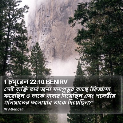 1 চমূৱেল 22:10 BENIRV Bible Verse Image