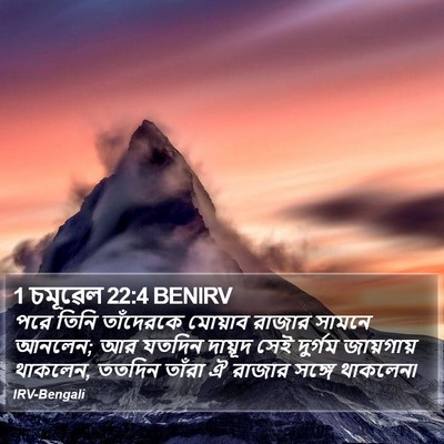 1 চমূৱেল 22:4 BENIRV Bible Verse Image