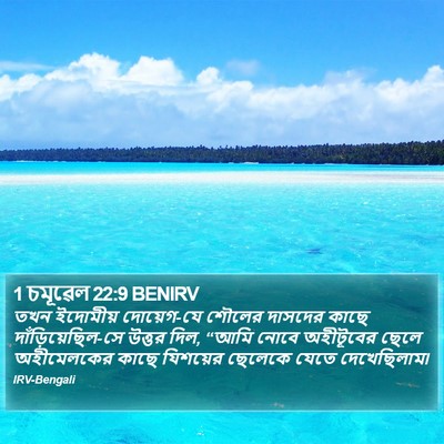 1 চমূৱেল 22:9 BENIRV Bible Verse Image