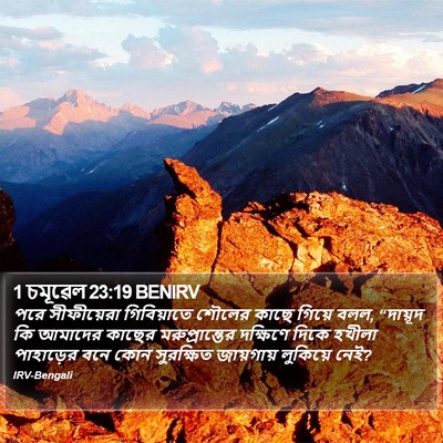 1 চমূৱেল 23:19 BENIRV Bible Verse Image