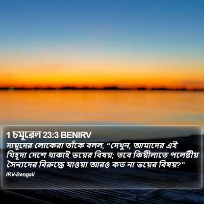 1 চমূৱেল 23:3 BENIRV Bible Verse Image