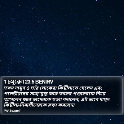 1 চমূৱেল 23:5 BENIRV Bible Verse Image