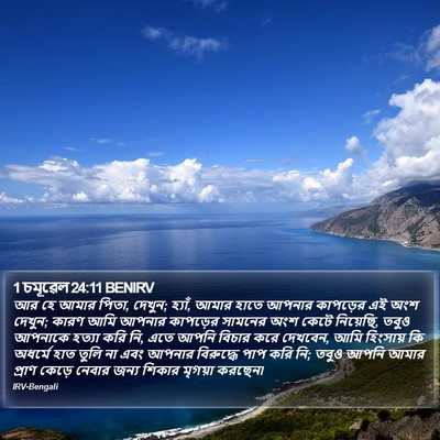 1 চমূৱেল 24:11 BENIRV Bible Verse Image