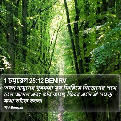 1 চমূৱেল 25:12 BENIRV Bible Verse Image