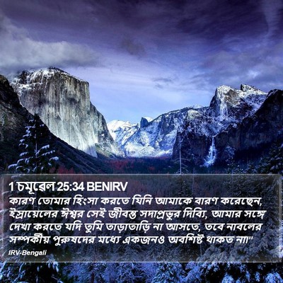 1 চমূৱেল 25:34 BENIRV Bible Verse Image