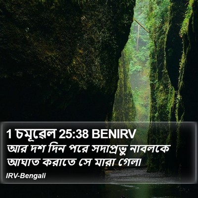 1 চমূৱেল 25:38 BENIRV Bible Verse Image