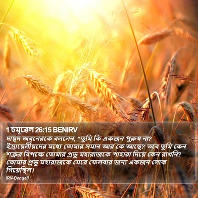 1 চমূৱেল 26:15 BENIRV Bible Verse Image