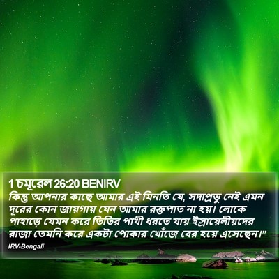 1 চমূৱেল 26:20 BENIRV Bible Verse Image