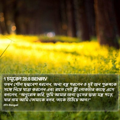 1 চমূৱেল 28:8 BENIRV Bible Verse Image