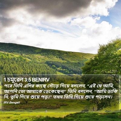 1 চমূৱেল 3:5 BENIRV Bible Verse Image