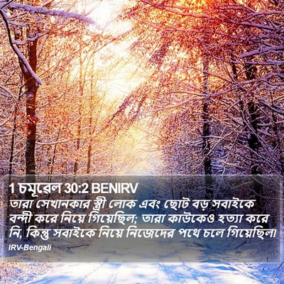 1 চমূৱেল 30:2 BENIRV Bible Verse Image