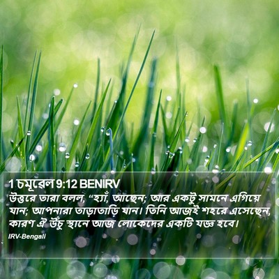 1 চমূৱেল 9:12 BENIRV Bible Verse Image