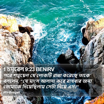1 চমূৱেল 9:23 BENIRV Bible Verse Image
