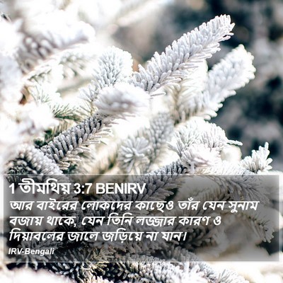 1 তীমথিয় 3:7 BENIRV Bible Verse Image