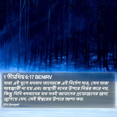 1 তীমথিয় 6:17 BENIRV Bible Verse Image