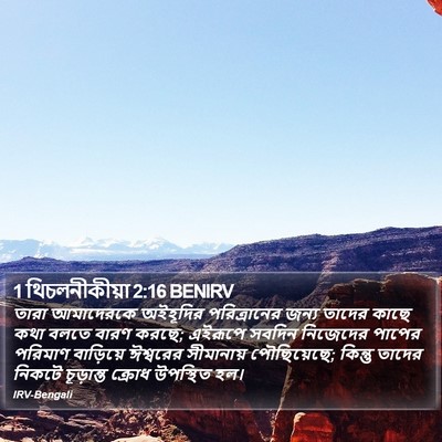 1 থিচলনীকীয়া 2:16 BENIRV Bible Verse Image