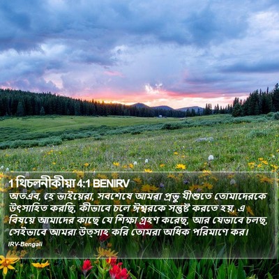 1 থিচলনীকীয়া 4:1 BENIRV Bible Verse Image