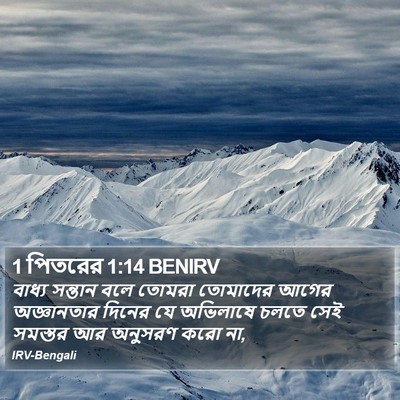 1 পিতরের 1:14 BENIRV Bible Verse Image