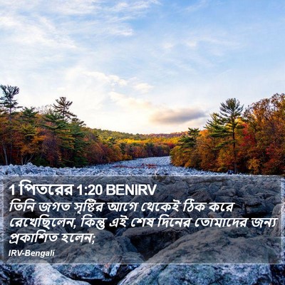1 পিতরের 1:20 BENIRV Bible Verse Image