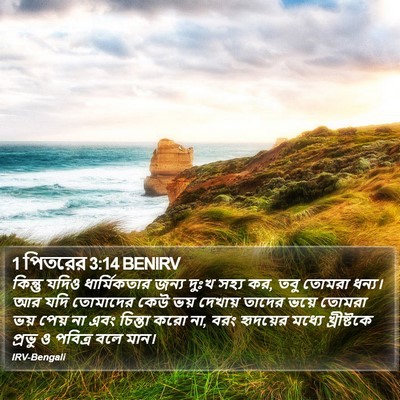 1 পিতরের 3:14 BENIRV Bible Verse Image