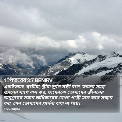 1 পিতরের 3:7 BENIRV Bible Verse Image