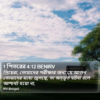 1 পিতরের 4:12 BENIRV Bible Verse Image