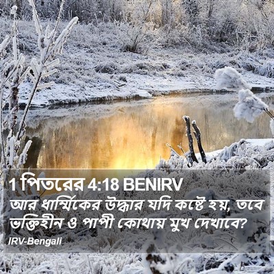 1 পিতরের 4:18 BENIRV Bible Verse Image