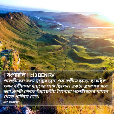 1 বংশাৱলি 11:13 BENIRV Bible Verse Image